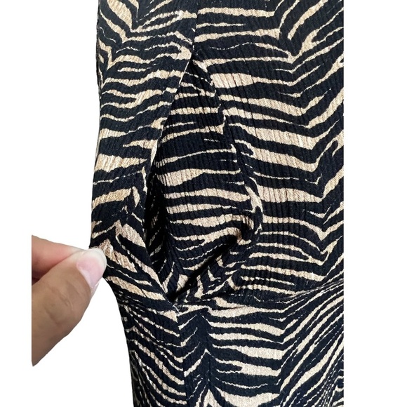 Aila blue tiger zebra animal striped gauzy mini dress. Size S - Picture 8 of 15